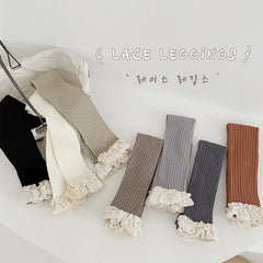Baby and Girls Lace Trim Leggings Pants