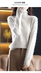 Women’s 100% Mink Cashmere Turtleneck Sweater