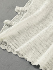 Sexy Knit Striped Side Cut-Out Mini Beach Dress – Women’s Swimsuit Cover-Up