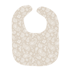 Neutral Paisley Baby Bibs