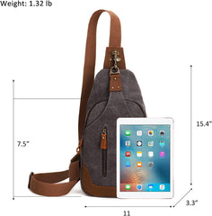 FR Fashion Co. Vintage Canvas Crossbody Sling Bag