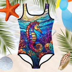 Sea Horse One Piece 🩱 Girls Swimsuit
