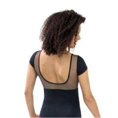 Girl's Short Sleeve Mesh Leotard