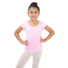Girl's Short Sleeve Mesh Leotard